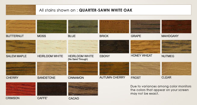White Oak Stains